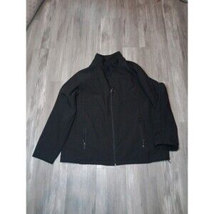Swiss Tech Jacket Mens 2XXL Black Full Zip Soft Shell Windproof Fleece Lined